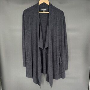 Barefoot Dreams CozyChic Lite Island Wrap S/M Black Soft Cardigan Loungewear